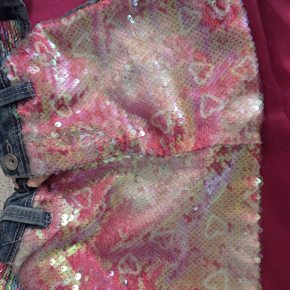Squeeze Pink and Multicolor Sequin Kids Matching Set